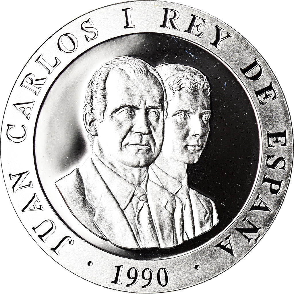 Coin, Spain, Juan Carlos I, 2000 Pesetas, 1990, Madrid, BE, MS(65-70), Silver