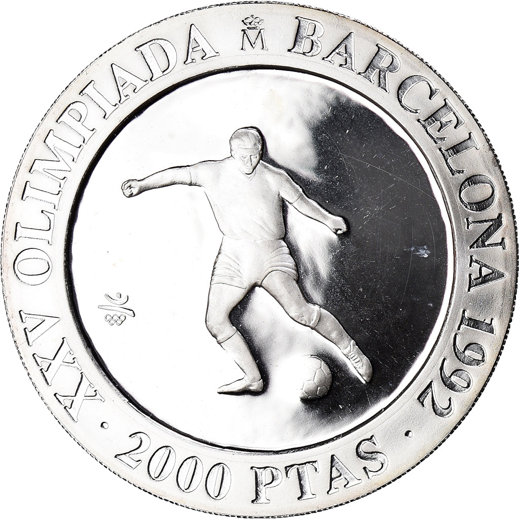 Coin, Spain, Juan Carlos I, 2000 Pesetas, 1990, Madrid, BE, MS(65-70), Silver