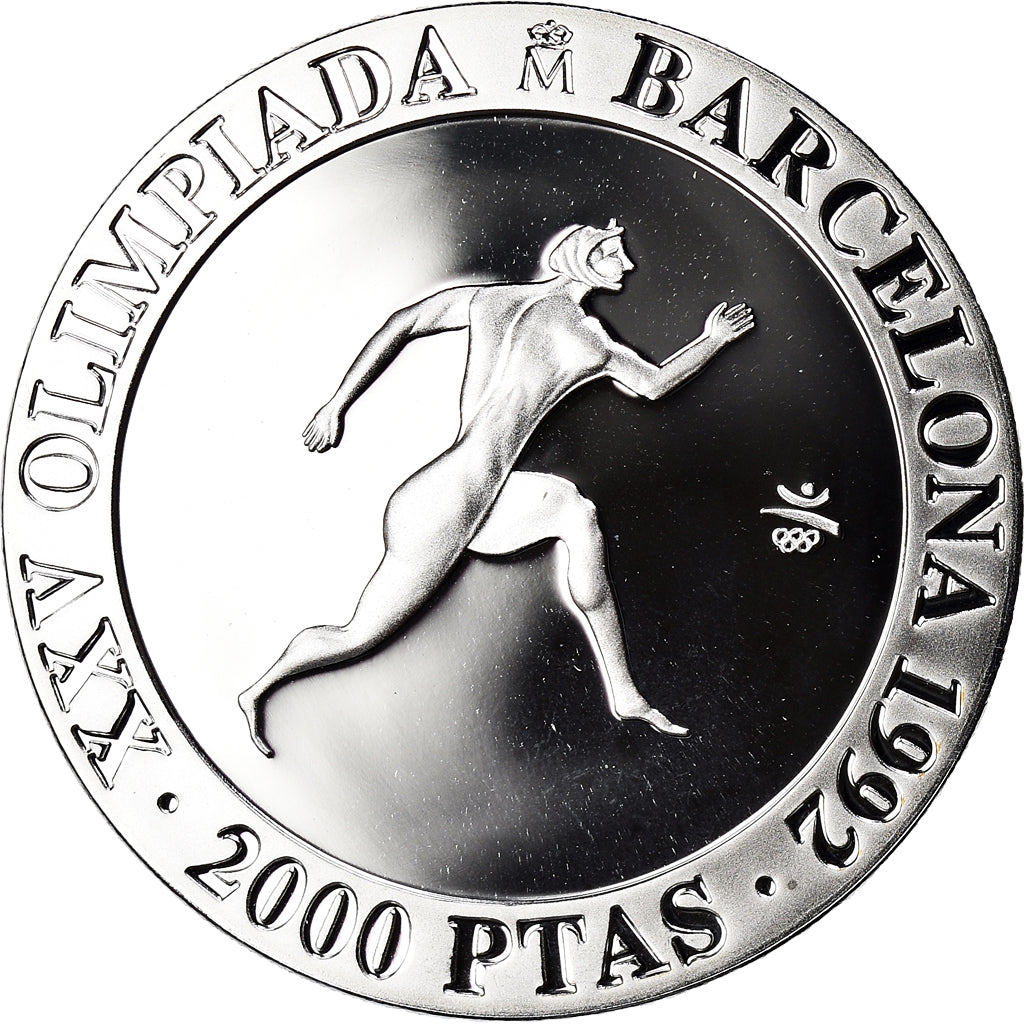 Coin, Spain, Juan Carlos I, 2000 Pesetas, 1990, Madrid, BE, MS(65-70), Silver