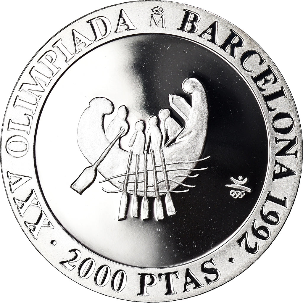 Coin, Spain, Juan Carlos I, 2000 Pesetas, 1990, Madrid, BE, MS(65-70), Silver