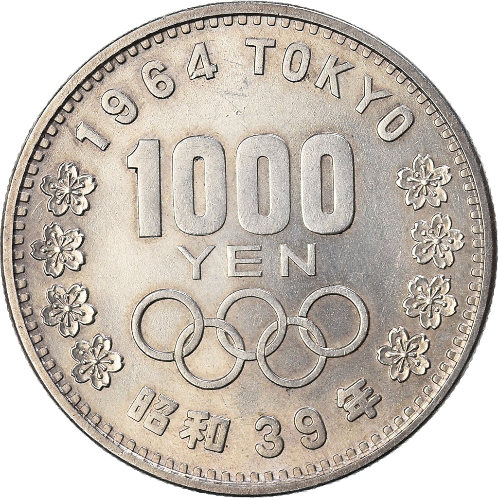 Coin, Japan, Hirohito, 1000 Yen, 1964, AU(50-53), Silver, KM:80