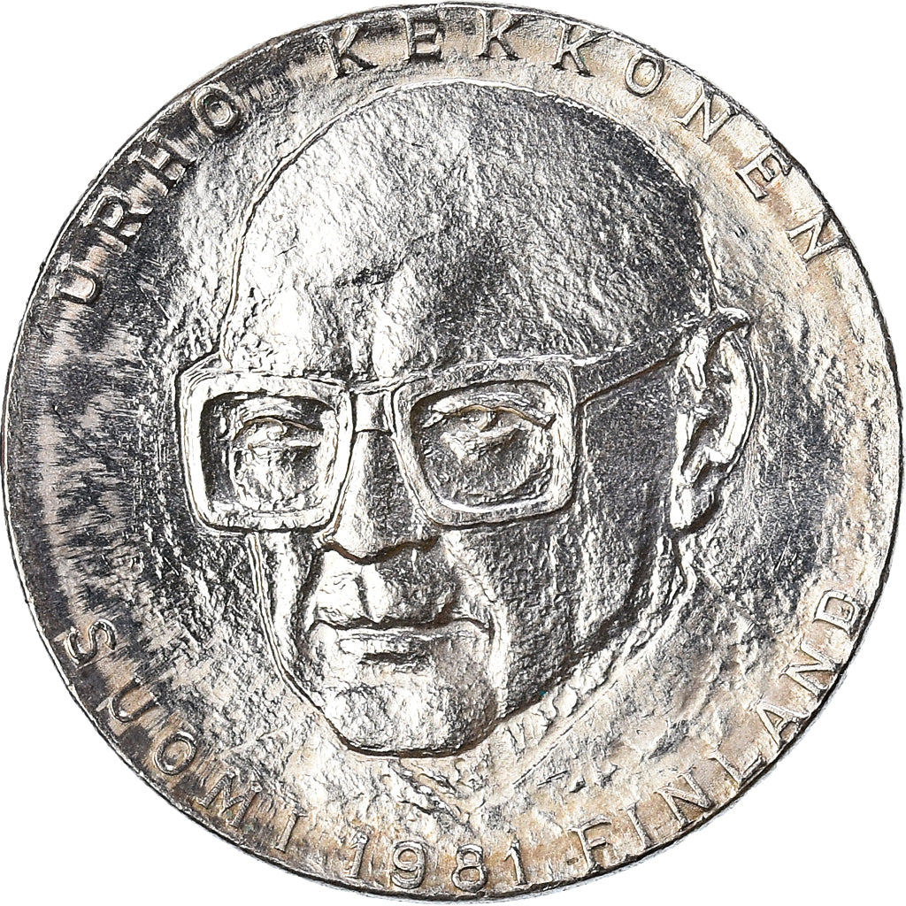 Coin, Finland, 50 Markkaa, 1981, Président Kekkonen, MS(63), Silver, KM:59