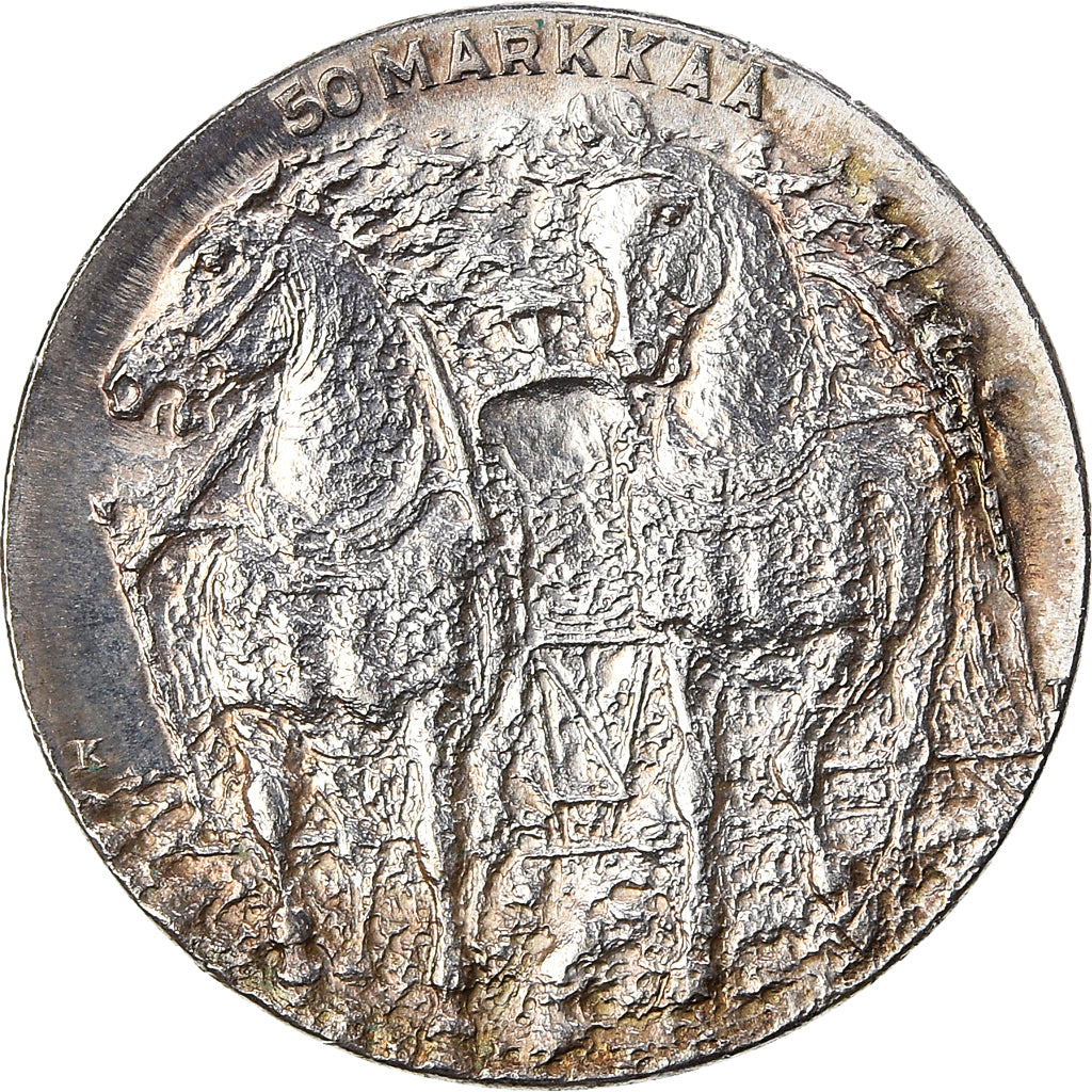 Coin, Finland, 50 Markkaa, 1981, Président Kekkonen, MS(63), Silver, KM:59