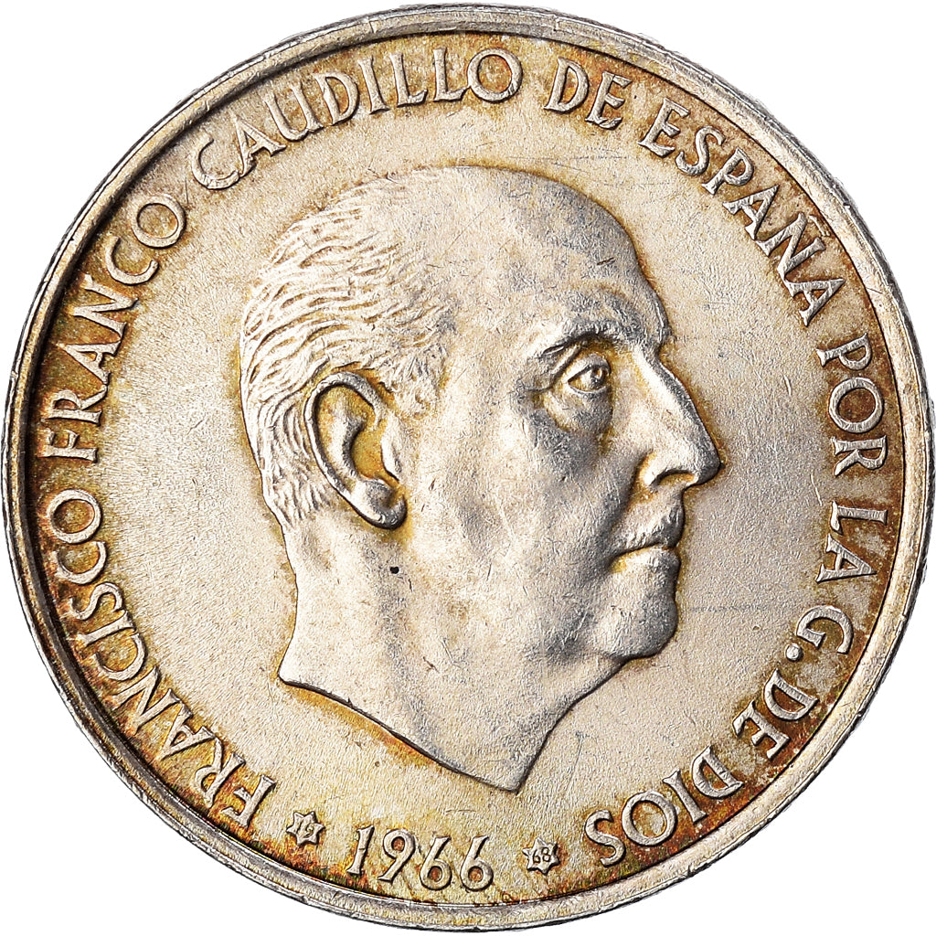 Coin, Spain, Caudillo and regent, 100 Pesetas, 1968, Madrid, EF(40-45), Silver