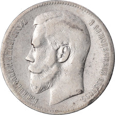 Coin, Russia, Nicholas II, Rouble, 1898, St. Petersburg, VF(20-25), Silver