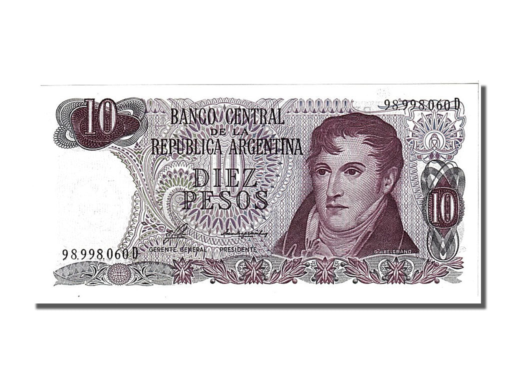 Argentina, 10 Pesos, 1976, KM #300, UNC(65-70), 060D