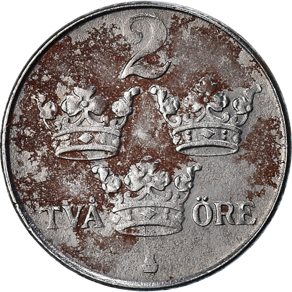 Coin, Sweden, Gustaf V, 2 Öre, 1948, F(12-15), Iron, KM:811