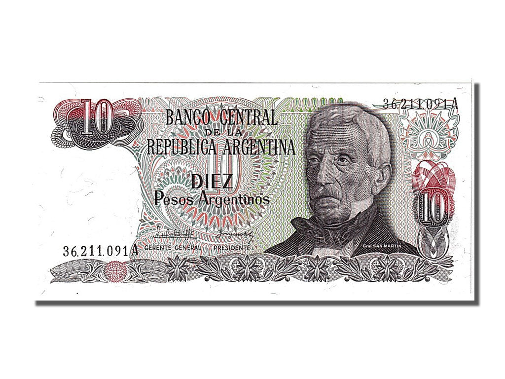 Argentina, 10 Pesos Argentinos, 1983, KM #313a, UNC(65-70), 091A