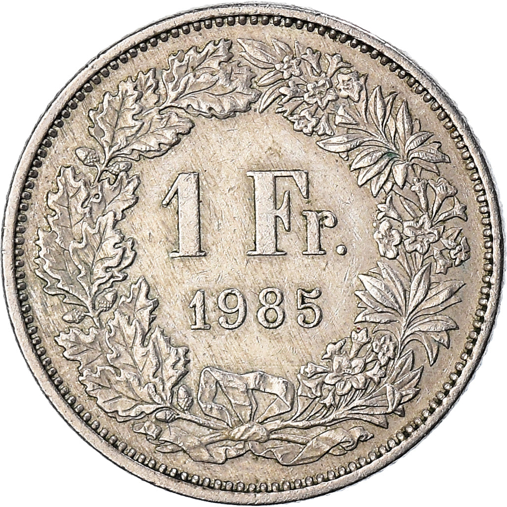 Moneda, Suiza, Franc, 1985, Bern, BC+, Cobre - níquel, KM:24a.3