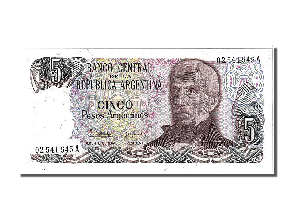 Banknote, Argentina, 5 Pesos Argentinos, 1983, UNC(65-70)