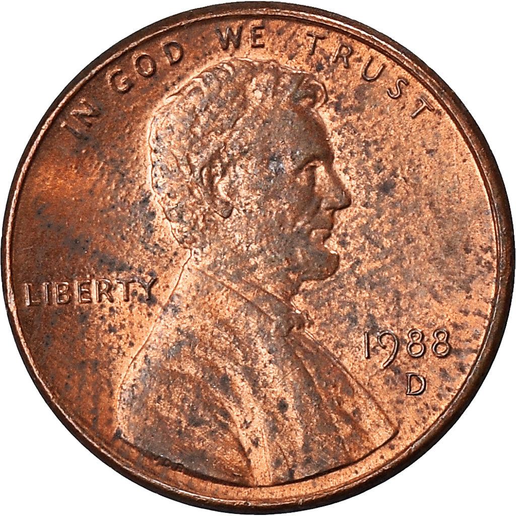 Münze, Vereinigte Staaten, Lincoln Cent, Cent, 1988, U.S. Mint, Denver, S