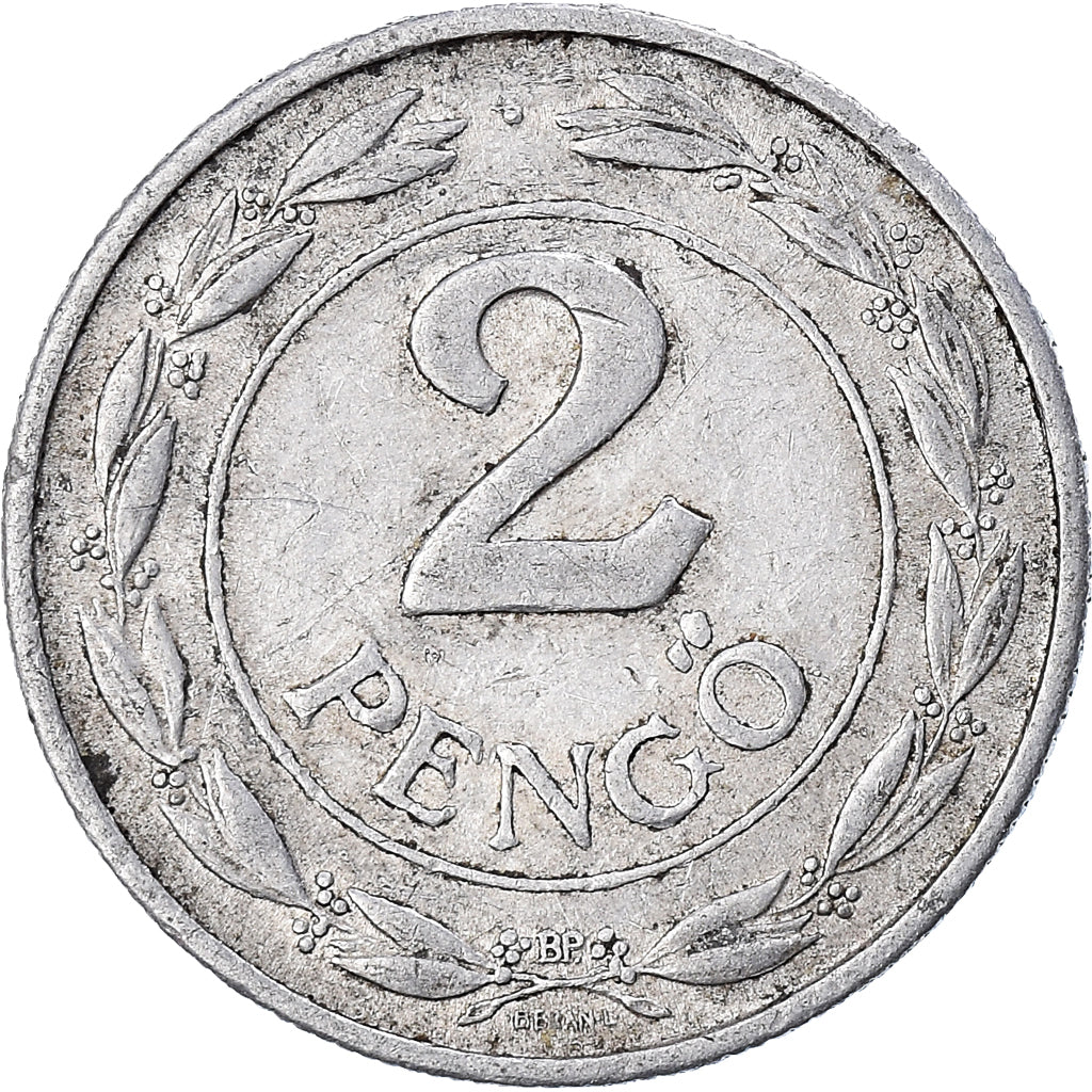 Moneta, Węgry, 2 Pengö, 1941, VF(20-25), Aluminium, KM:522.1