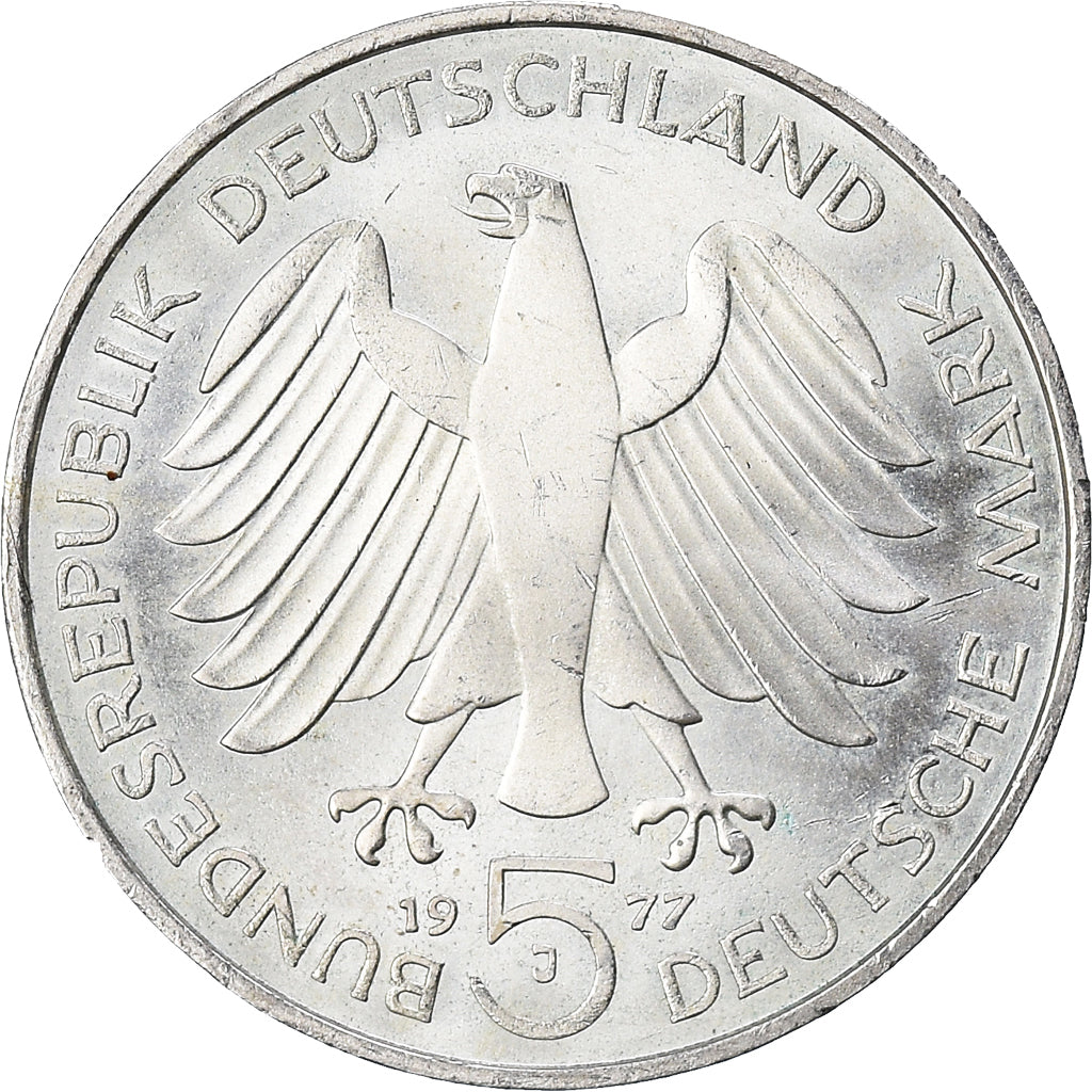 Monnaie, République fédérale allemande, 5 Mark, 1977, Hamburg, Germany, BE