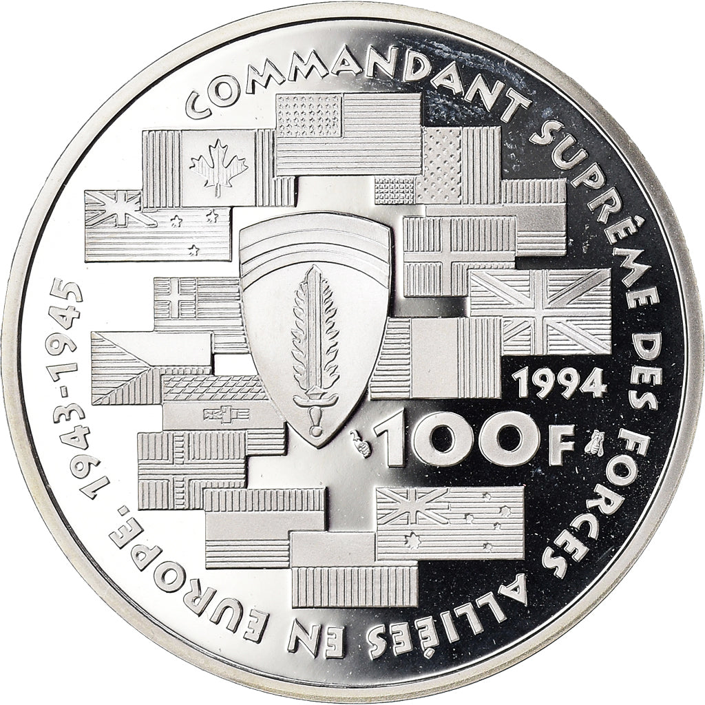 Moneta, Francia, 100 Francs, 1994, BE, FDC, Argento, KM:1042, Gadoury:C83