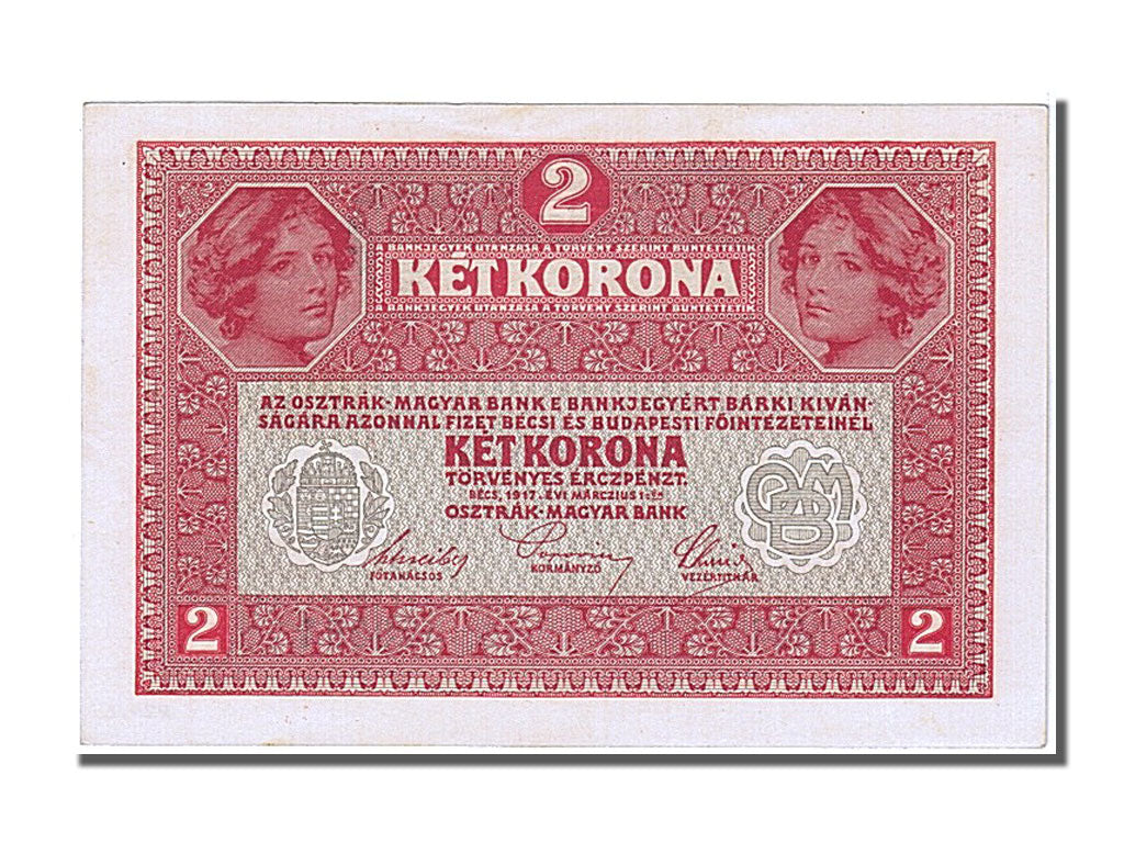 Hungary, 2 Korona, 1917, KM #11a, 1917-03-01, UNC(65-70), 420384