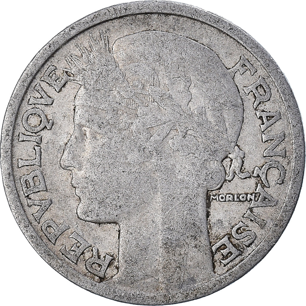 Moneta, Francia, Morlon, 2 Francs, 1941, B+, Alluminio, KM:886a.1, Gadoury:538