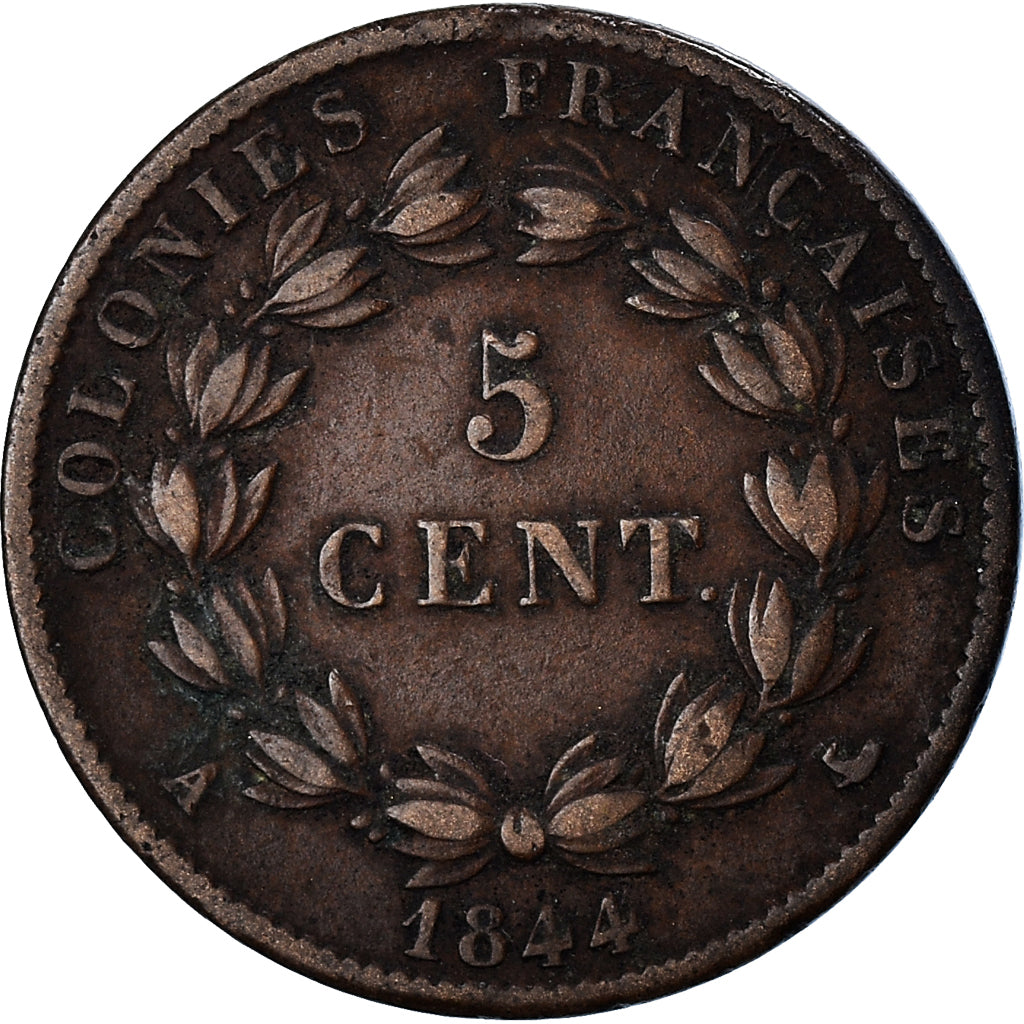 Coin, FRENCH COLONIES, Louis - Philippe, 5 Centimes, 1844, Paris, EF(40-45)