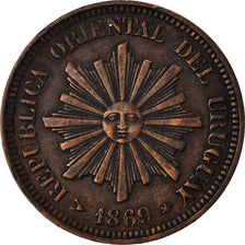 Coin, Uruguay, 2 Centesimos, 1869, Uruguay Mint, Paris, Berlin, Vienna