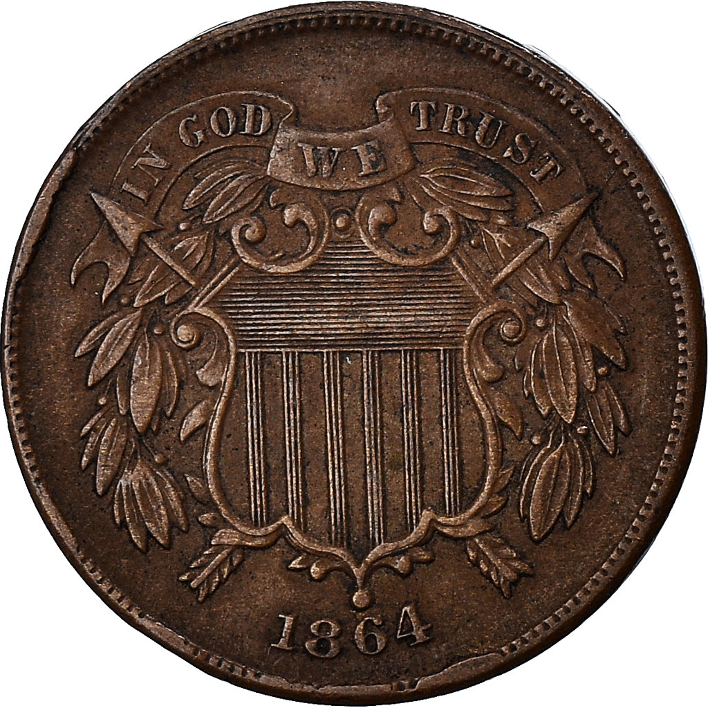 Münze, Vereinigte Staaten, 2 Cents, 1864, U.S. Mint, Philadelphia, SS