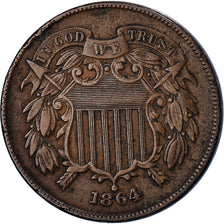 Moneta, Stati Uniti, 2 Cents, 1864, U.S. Mint, Philadelphia, MB+