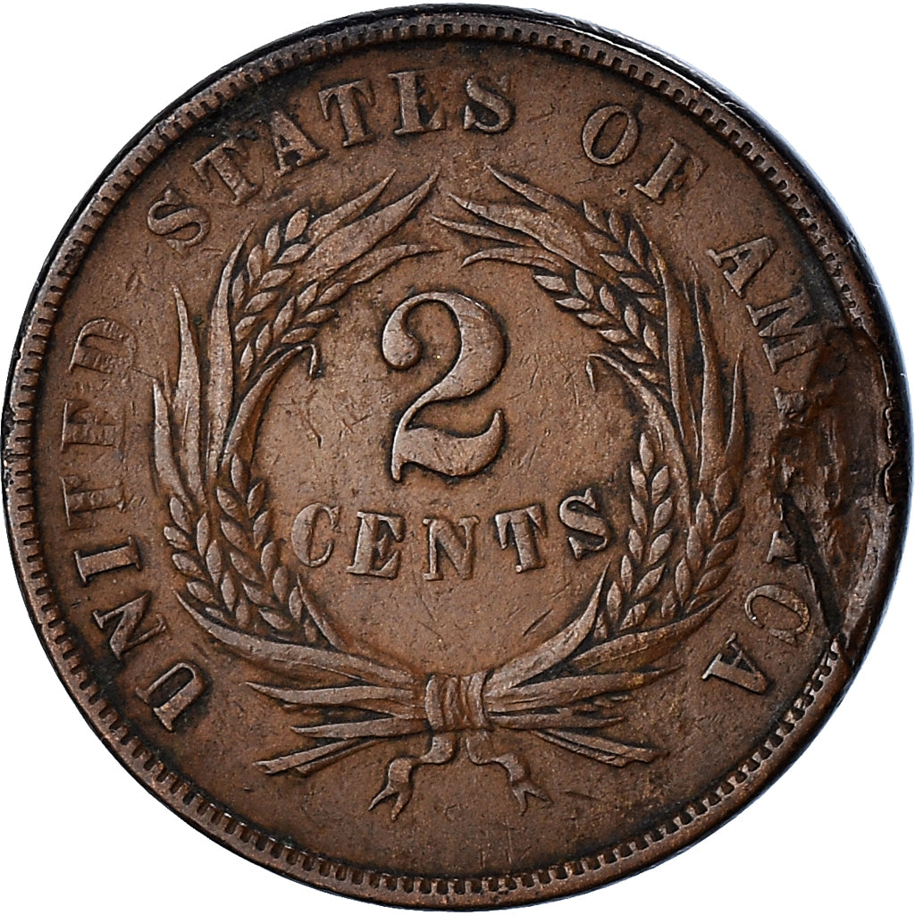 Moneta, Stati Uniti, 2 Cents, 1864, U.S. Mint, Philadelphia, MB+