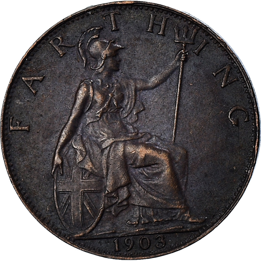 Coin, Great Britain, Edward VII, Farthing, 1903, EF(40-45), Bronze, KM:792