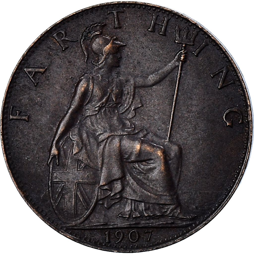 Münze, Großbritannien, Edward VII, Farthing, 1907, SS, Bronze, KM:792