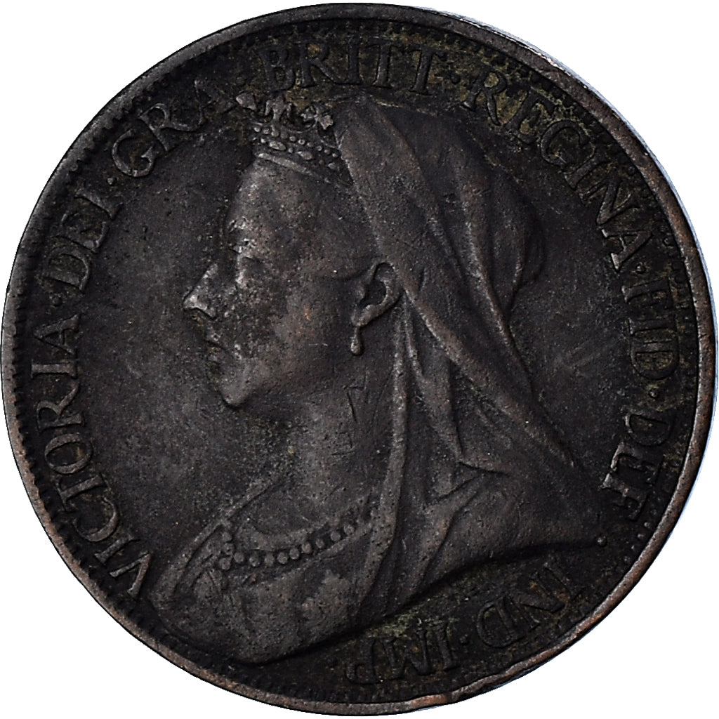 Coin, Great Britain, Victoria, Farthing, 1901, VF(30-35), Bronze, KM:788.2