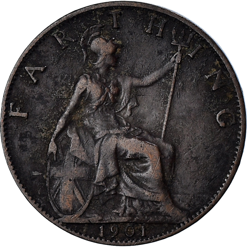 Coin, Great Britain, Victoria, Farthing, 1901, VF(30-35), Bronze, KM:788.2