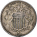 Coin, United States, 5 Cents, 1866, Philadelphia, Union Shield, VF(20-25)