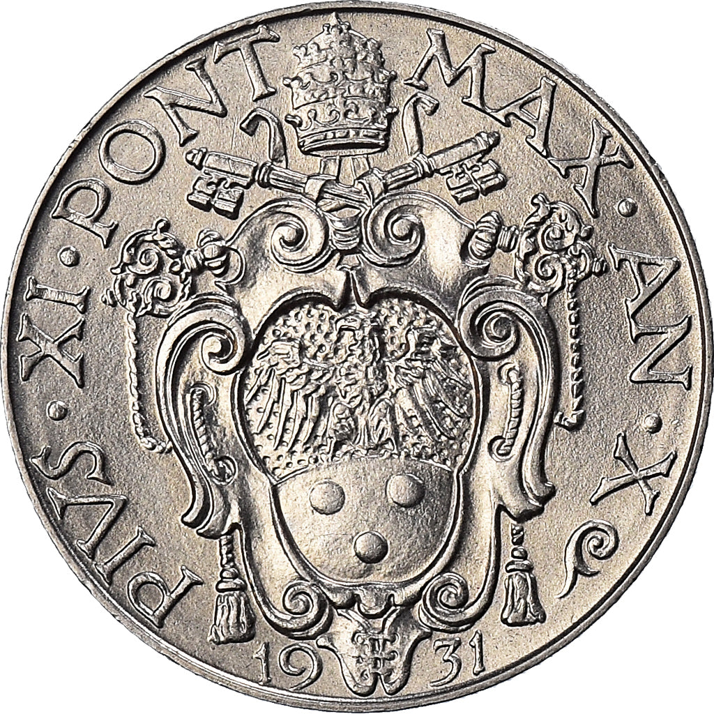 Moneta, CITTÀ DEL VATICANO, Pius XI, 50 Centesimi, 1931, Roma, SPL, Nichel