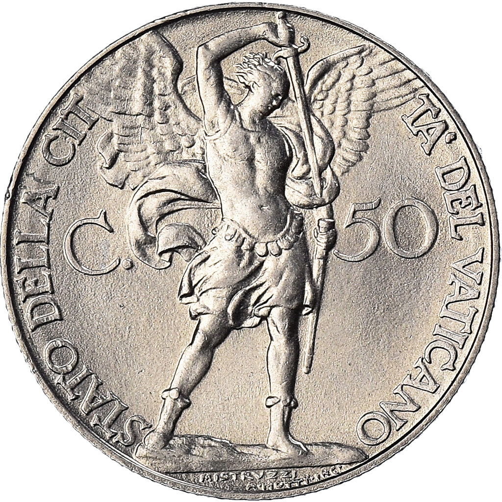 Moneta, CITTÀ DEL VATICANO, Pius XI, 50 Centesimi, 1931, Roma, SPL, Nichel
