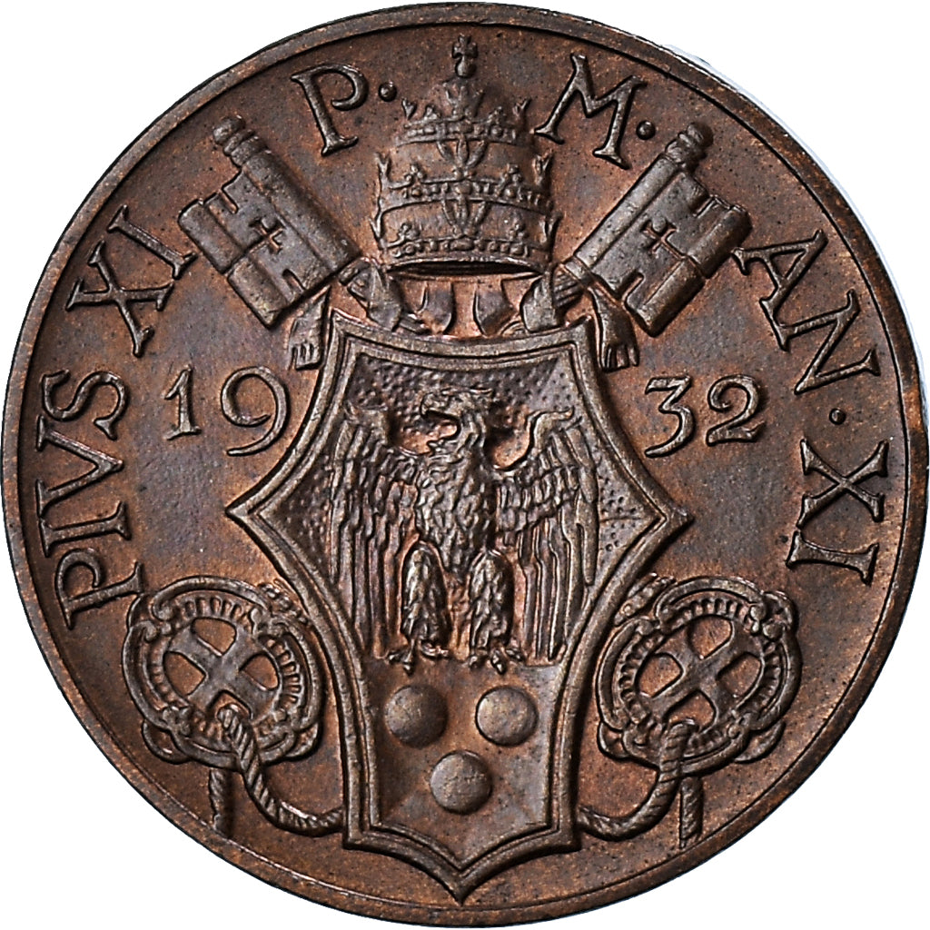 Moneta, CITTÀ DEL VATICANO, Pius XI, 10 Centesimi, 1932, Roma, SPL-, Bronzo