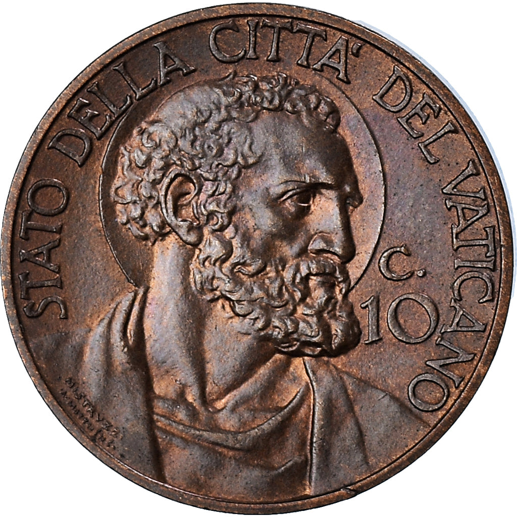 Moneta, CITTÀ DEL VATICANO, Pius XI, 10 Centesimi, 1932, Roma, SPL-, Bronzo