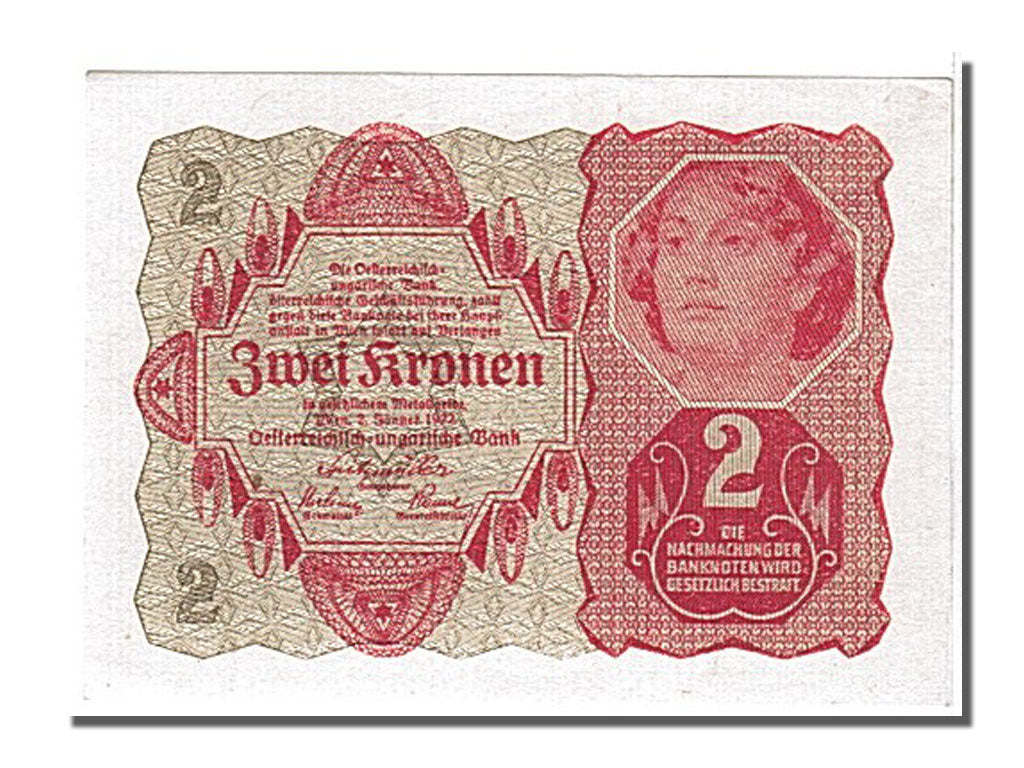 Austria, 2 Kronen, 1922, FDS