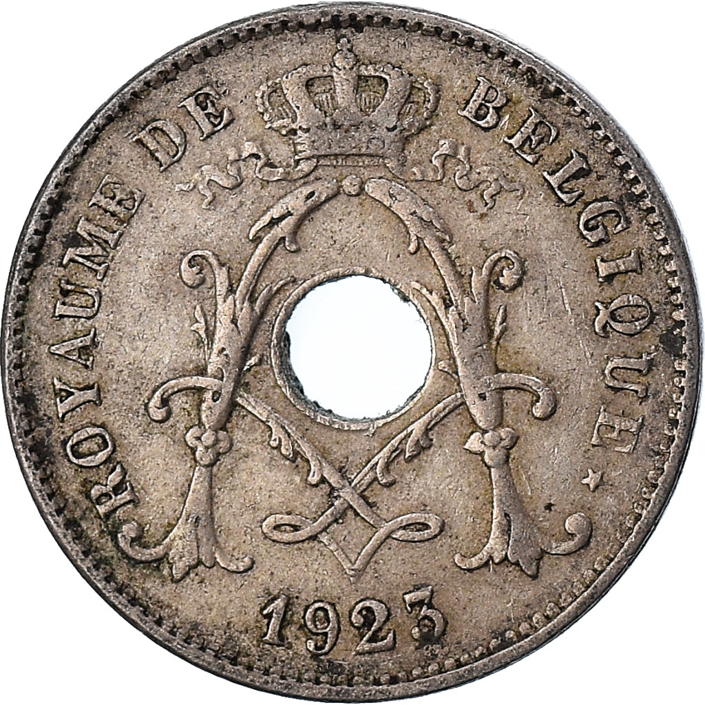 Moneta, Belgio, 10 Centimes, 1923, MB+, Rame-nichel, KM:52