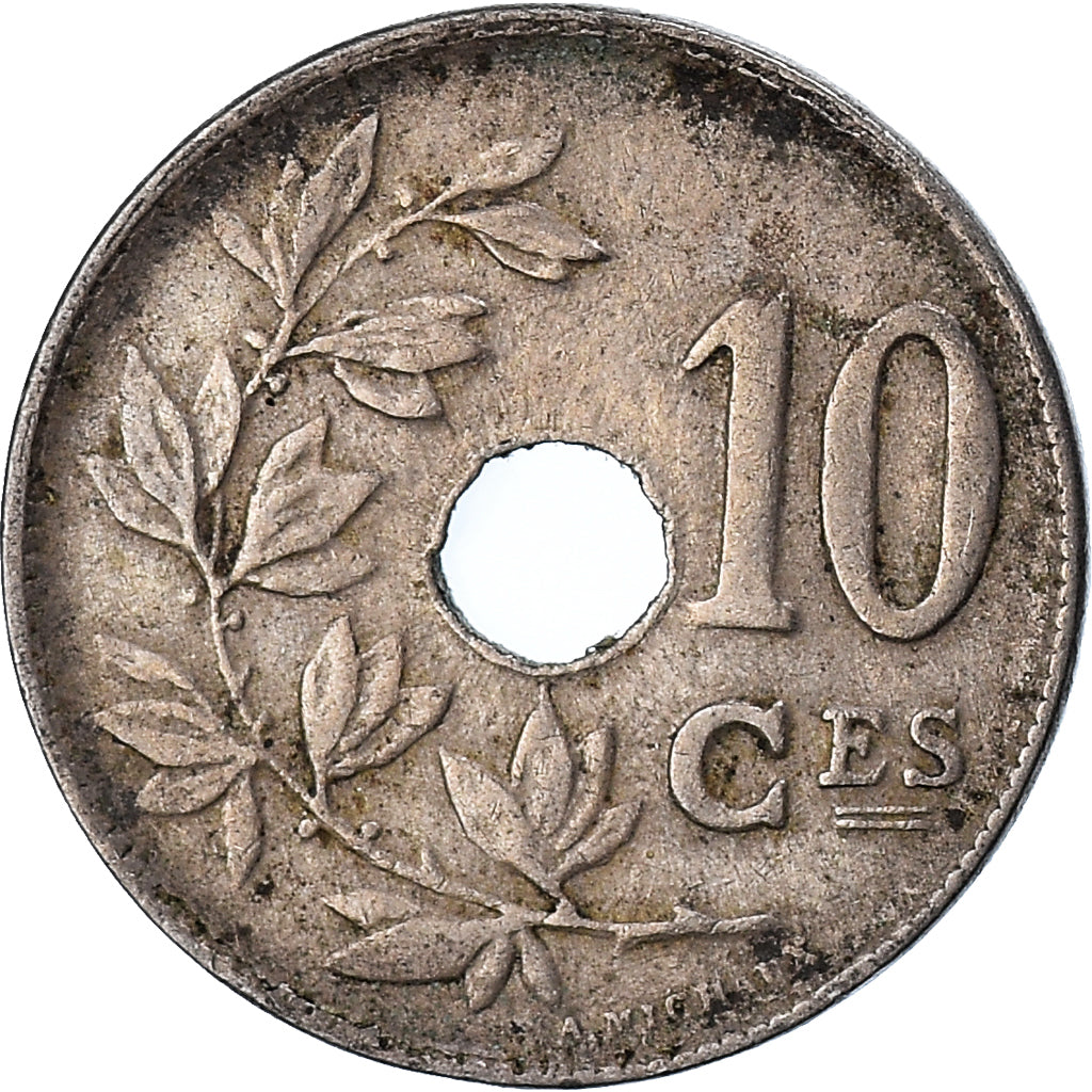 Moneta, Belgio, 10 Centimes, 1923, MB+, Rame-nichel, KM:52