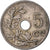 Moneda, Bélgica, 5 Centimes, 1905, BC+, Cobre - níquel, KM:55
