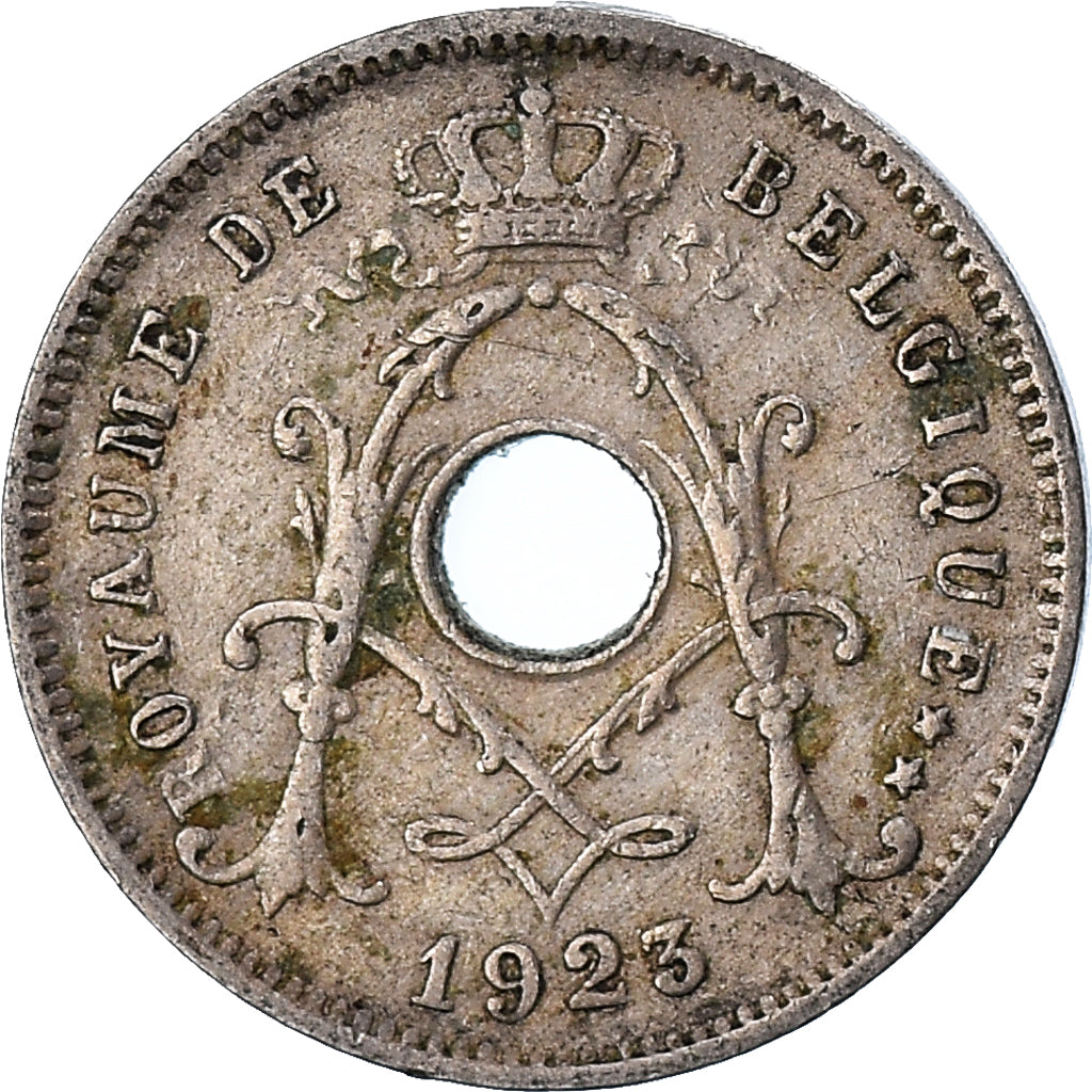 Moneta, Belgio, 5 Centimes, 1923, MB+, Rame-nichel, KM:66