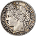 Moeda, França, Cérès, Franc, 1871, Paris, VF(20-25), Prata, KM:822.1