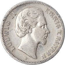Münze, Deutsch Staaten, BAVARIA, Ludwig II, 2 Mark, 1876, Munich, S+, Silber