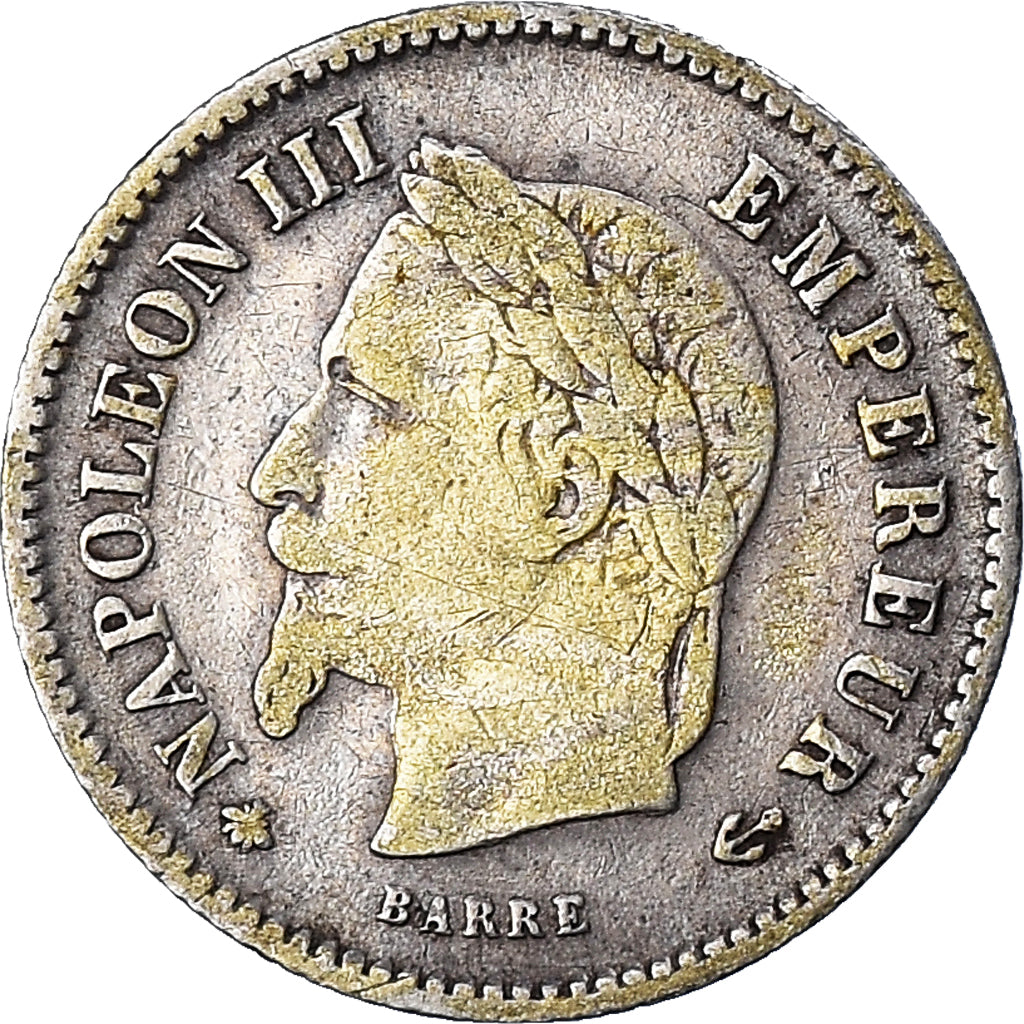 Coin, France, Napoleon III, 20 Centimes, 1867, Paris, EF(40-45), Silver