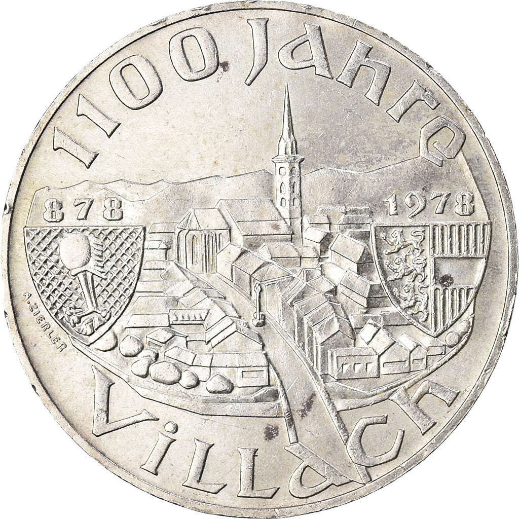 Münze, Österreich, 1100th Anniversary - Founding of Villach, 100 Schilling