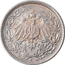 Coin, GERMANY - EMPIRE, 1/2 Mark, 1918, Berlin, EF(40-45), Silver, KM:17