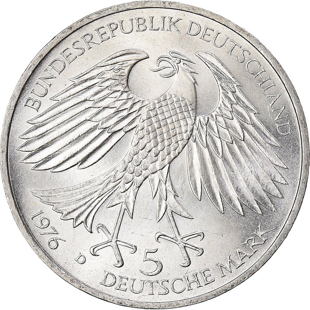 Moneta, GERMANIA - REPUBBLICA FEDERALE, 5 Mark, 1976, Munich, Germany, SPL-