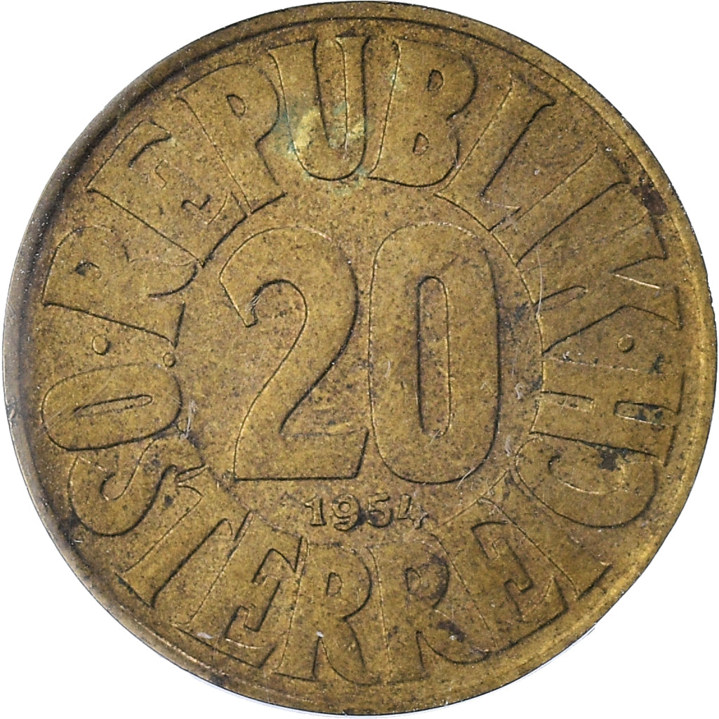 Monnaie, Autriche, 20 Groschen, 1954, SUP, Bronze-Aluminium, KM:2877