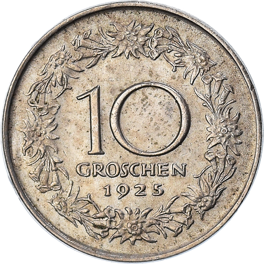 Coin, Austria, 10 Groschen, 1925, AU(55-58), Copper-nickel, KM:2838