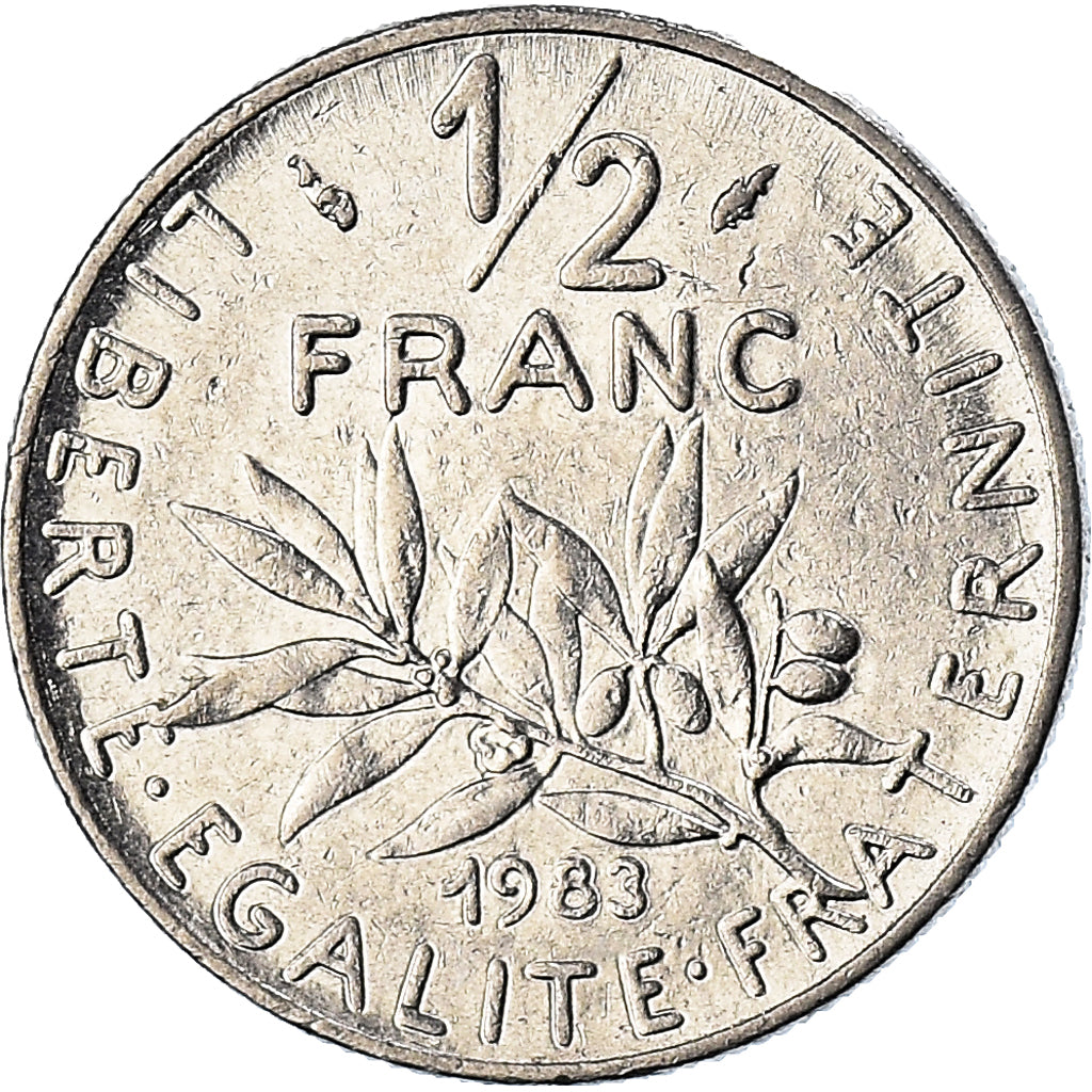 Coin, France, Semeuse, 1/2 Franc, 1983, Paris, FDC, EF(40-45), Nickel, KM:931.1