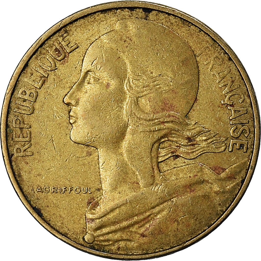 Munten, Frankrijk, Marianne, 10 Centimes, 1974, Paris, Lagriffoul, ZF