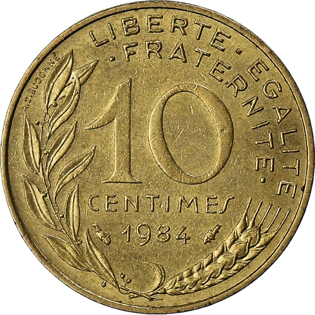 Coin, France, Marianne, 10 Centimes, 1984, Paris, Lagriffoul, EF(40-45)